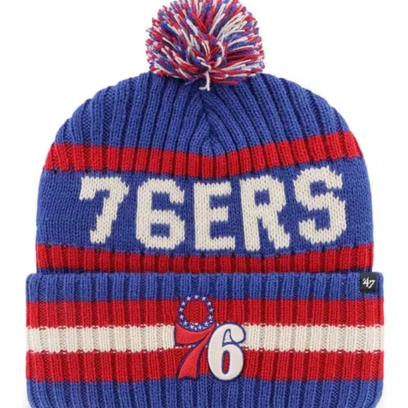 47 Accessories - Sixers Philadelphia 76ers pompom beanie hat